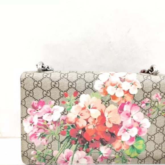 GUCCI Dionysus Blooms GG SupremeCanvas Chain Shoulder Bag Beige - Picture 3 of 17